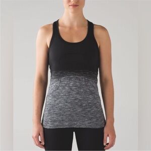 Lululemon Swiftly Tech Racerback White / Black Ombré Size 6